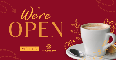 Cafe Opening Announcement Facebook ad Image Preview