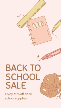 Back to School Sale Facebook Story Design