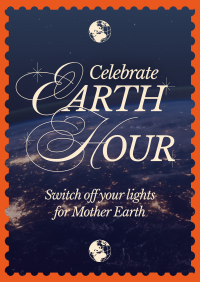 Modern Nostalgia Earth Hour Poster Design