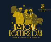 Modern Quirky Doctor's Day Facebook Post Design