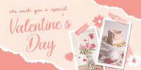 Scrapbook Valentines Greeting Twitter Post Design