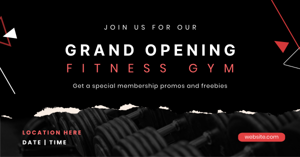 Fitness Gym Grand Opening Facebook Ad Design Image Preview