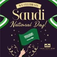 Raise Saudi Flag Instagram Post Design