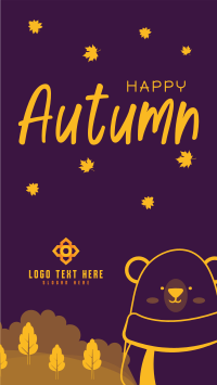 Bear in Autumn Instagram Story Design