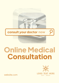 Online Doctor Consultation Poster Design
