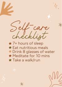 Self care checklist Poster Image Preview