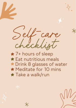 Self care checklist Poster Image Preview