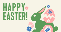 Floral Easter Bunny  Facebook Ad Design