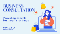 Online Business Consultation Facebook Event Cover Design