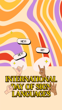 Sign Languages Day Celebration Instagram Story Design