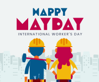 May Day Workers Event Facebook Post Design