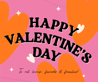 Cute Valentine Hearts Facebook Post Design