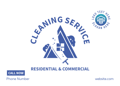 House Cleaning Service Postcard Image Preview