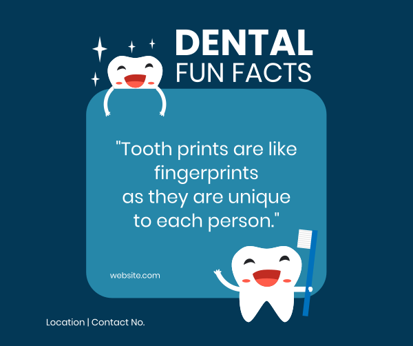 Dental Facts Facebook Post Design
