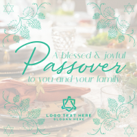 Rustic Passover Greeting Instagram Post Design