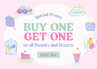 Dessert Day Specials Postcard Image Preview