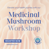 Minimal Medicinal Mushroom Workshop Linkedin Post Image Preview