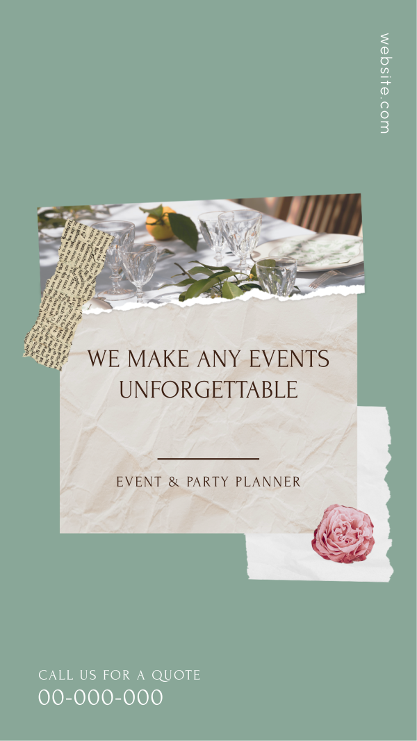 Event and Party Planner Scrapbook Facebook Story Design Image Preview