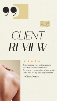 Spa Client Review TikTok video Image Preview