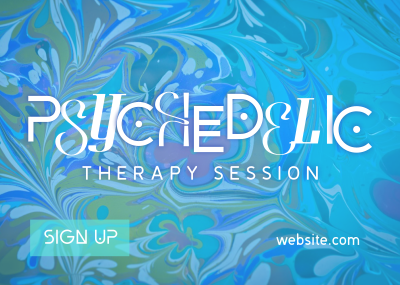 Psychedelic Therapy Session Postcard Image Preview