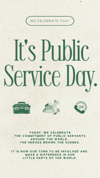 Minimalist Public Service Day TikTok video Image Preview