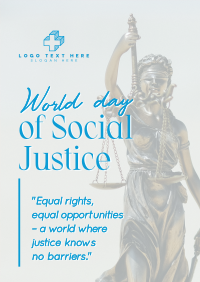 World Social Justice Day Poster Image Preview
