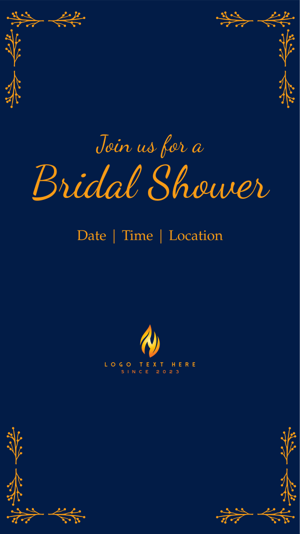 Bridal Shower Facebook Story Design Image Preview