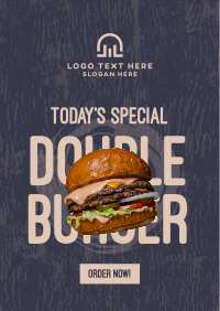 Double Burger Poster Design