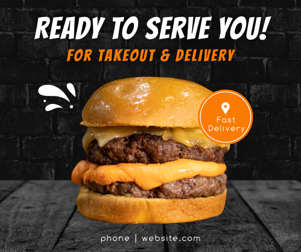 Fast Delivery Burger Facebook Post Design Image Preview