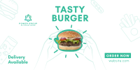 Burger Home Delivery Twitter Post Design