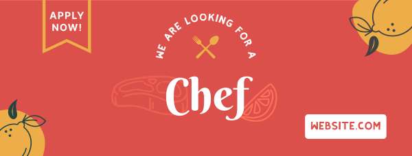 Restaurant Chef Recruitment Facebook Cover Design Image Preview
