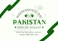 Pakistan Zindabad Postcard Design