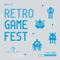 Retro Game Fest Instagram Post Design