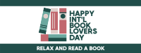 Book Lovers Illustration Facebook cover Image Preview