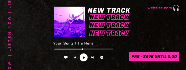 Listen To Our New Track Facebook Cover Design Image Preview