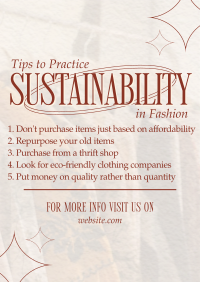 Sustainable Fashion Tips Poster Image Preview