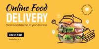 Fresh Burger Delivery Twitter Post Design