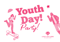 Youth Party Postcard Design