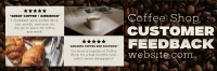 Modern Coffee Shop Feedback Twitter header (cover) Image Preview