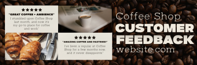 Modern Coffee Shop Feedback Twitter header (cover) Image Preview