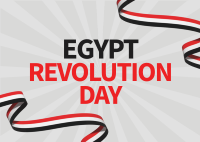 Egypt Revolution Day Postcard Design