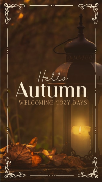 Hello Autumn Greeting TikTok Video Design