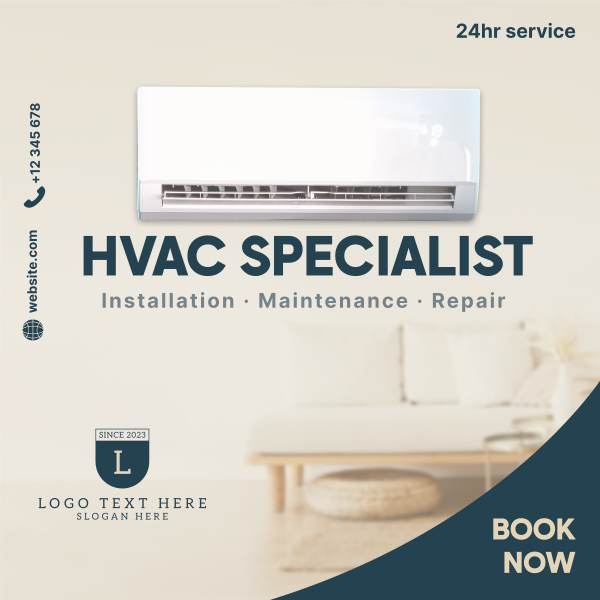 HVAC Specialist Instagram Post Design Image Preview
