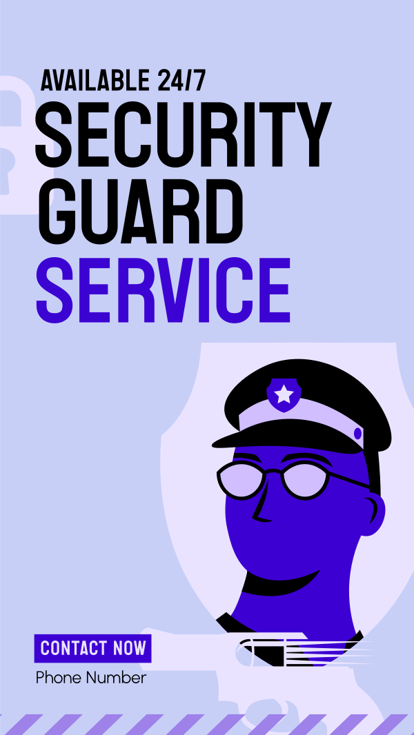 Security Guard Job Instagram Story Design Image Preview