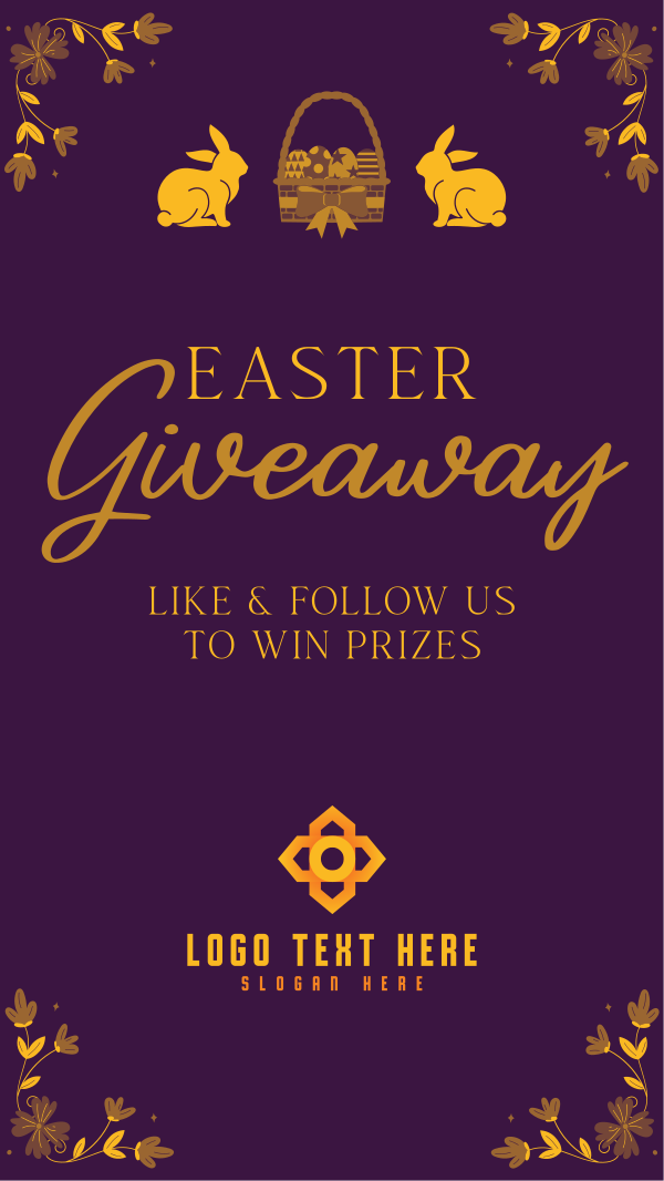 Easter Bunny Giveaway Instagram Story Design Image Preview
