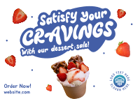 Dessert Cravings Postcard Design