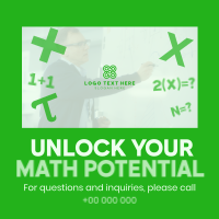 Minimalist Math Tutor Service Instagram Post Preview