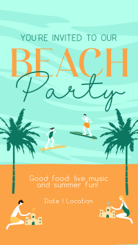 It's a Beachy Party TikTok Video Design