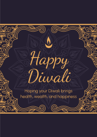 Fancy Diwali Greeting Poster Image Preview