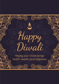 Fancy Diwali Greeting Poster Design